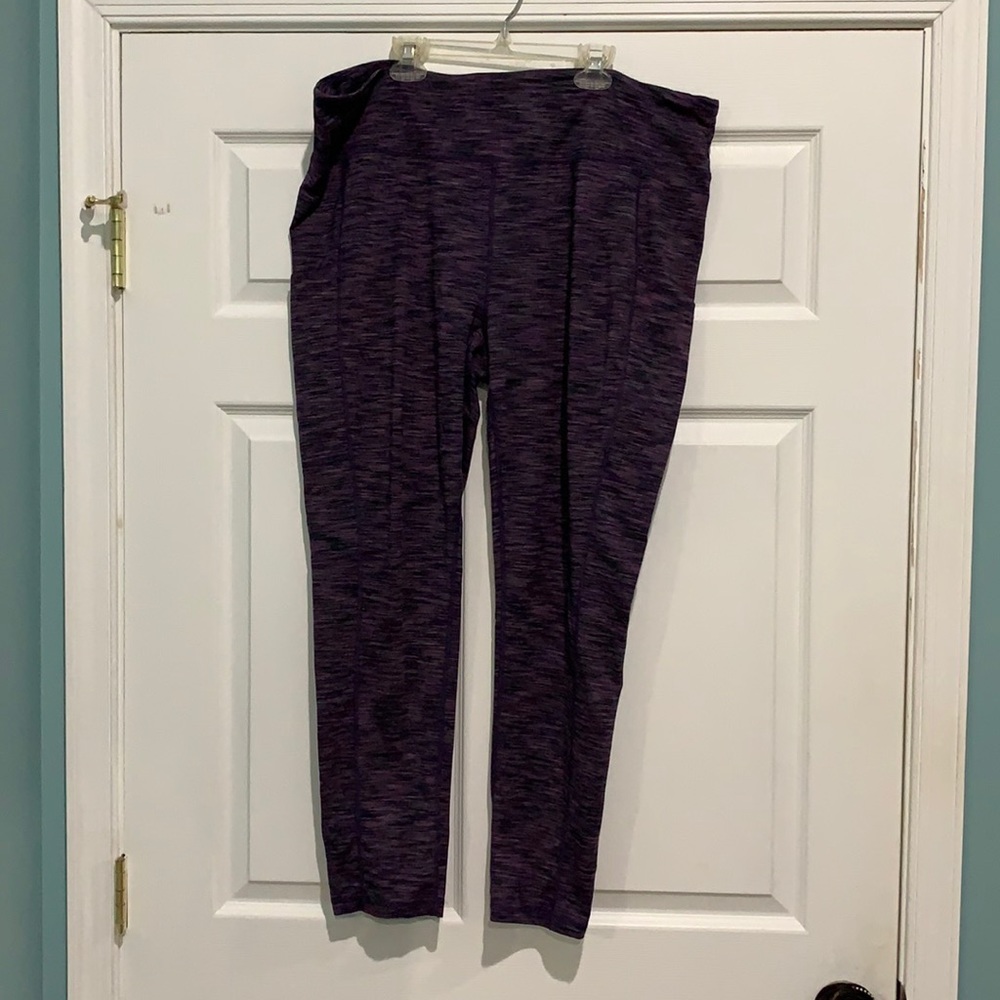 XXL Purple Heather Leggings with Pockets